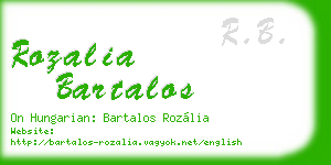 rozalia bartalos business card